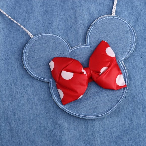 Minnie Mouse Girl Dress Disney Outfit Dress First Birthday Smash Cake Denim - Picture 5 of 7